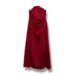 VTG Michaelangelo Plus Size 18 Strapless Dress Red A-line Bridesmaid Ball Gown